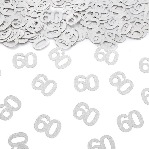 Silver glitter 60th birthday - glitter,
