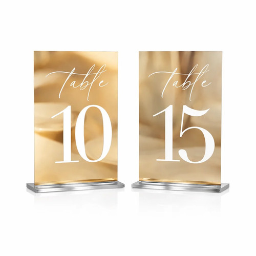 Gold acrylic wedding table - wedding,