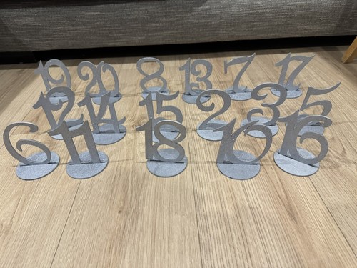 Glitter table numbers - table,