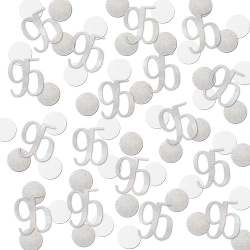Silver glitter 95th birthday - glitter,